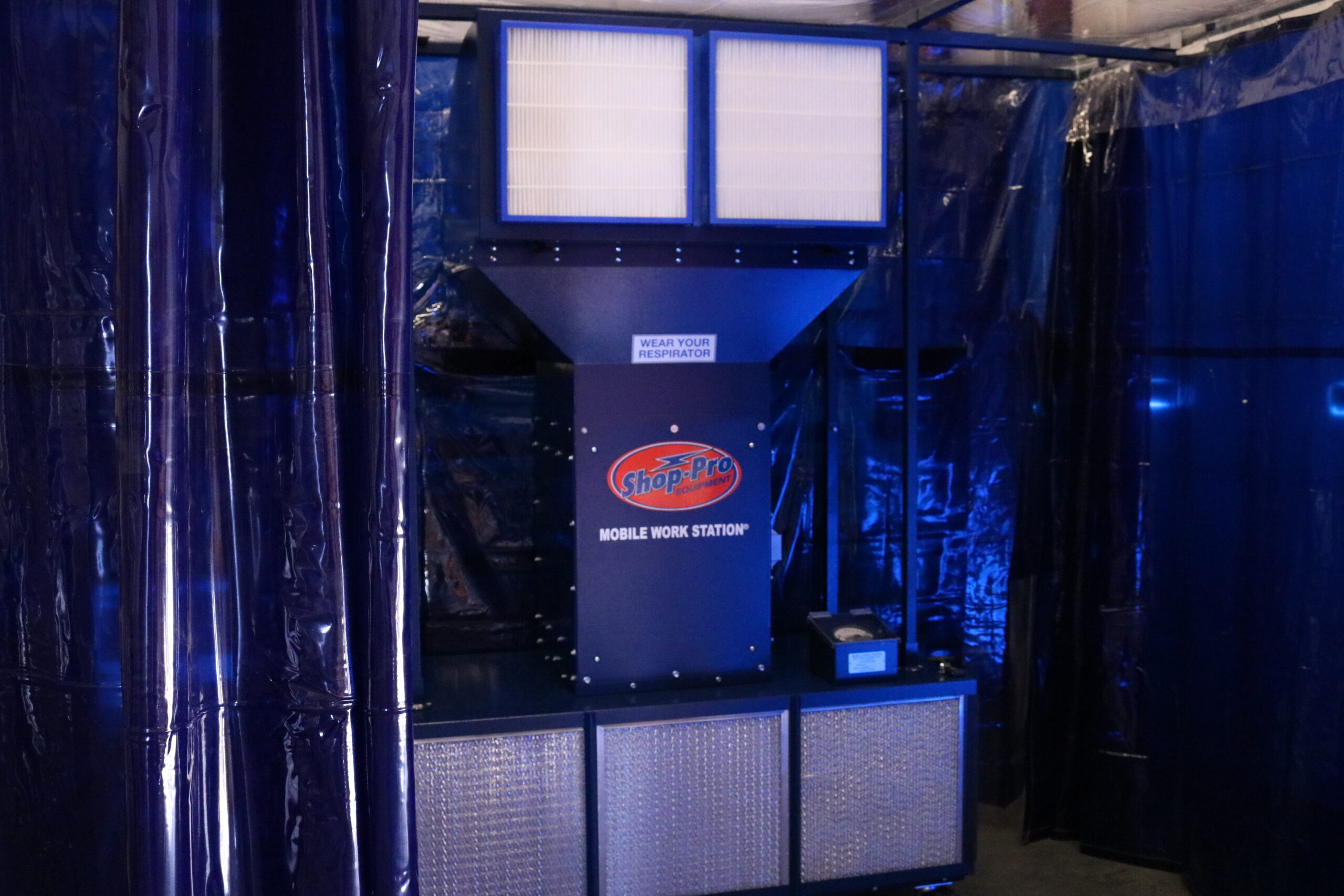 Industrial Grade Portable filtration with UV blocking curtains